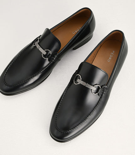Buckle Leather Loafers