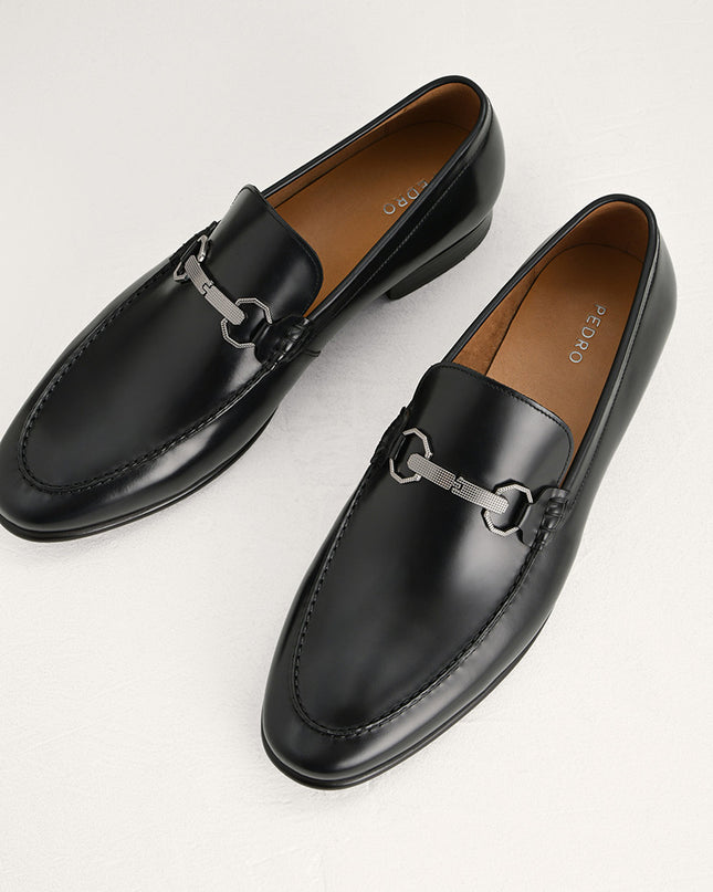 Buckle Leather Loafers