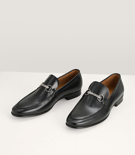 Buckle Leather Loafers