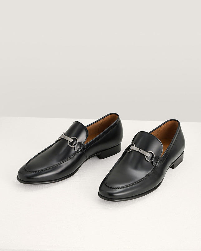Buckle Leather Loafers