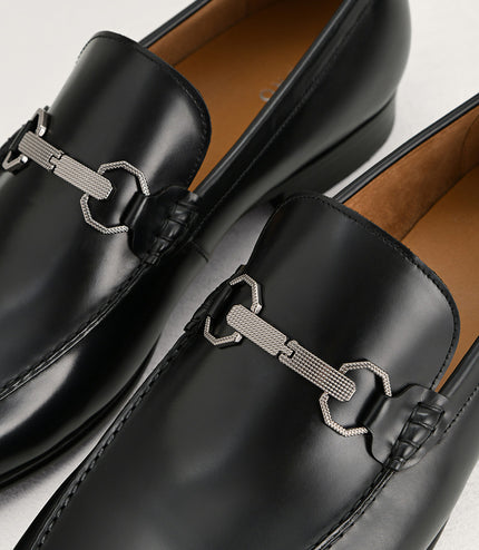 Buckle Leather Loafers
