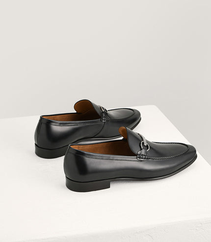 Buckle Leather Loafers