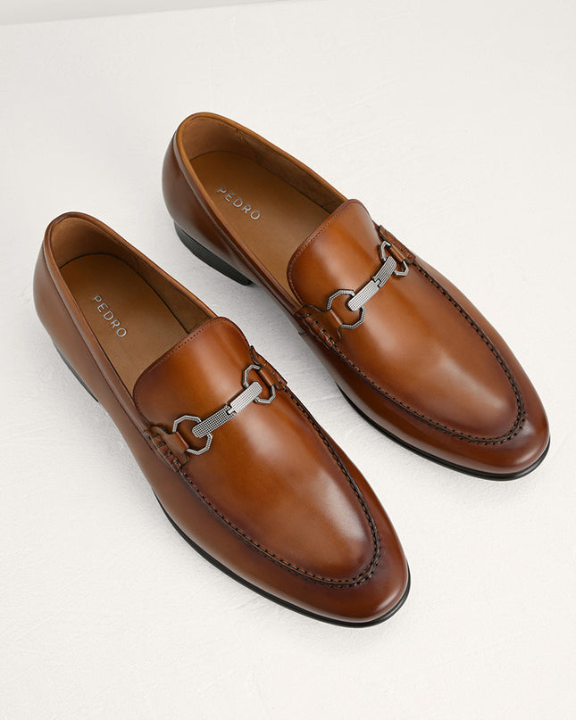 Buckle Leather Loafers