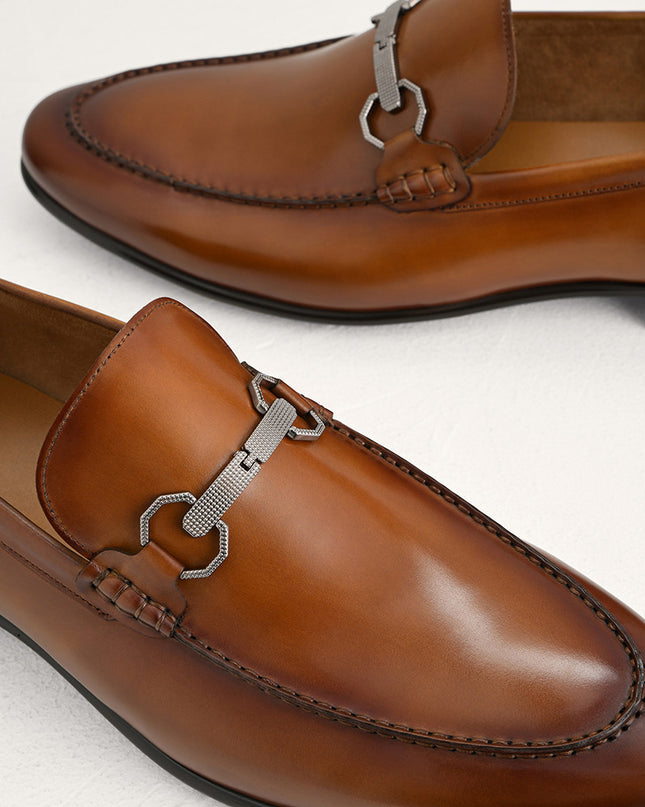 Buckle Leather Loafers