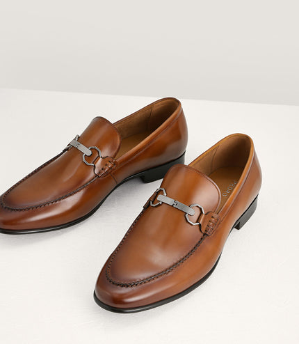 Buckle Leather Loafers