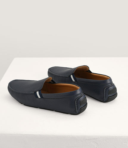 Embossed Leather Moccasins