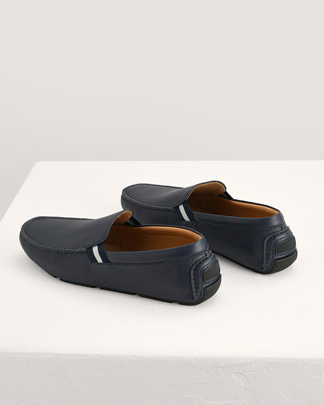 Embossed Leather Moccasins