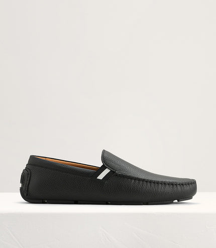 Embossed Leather Moccasins