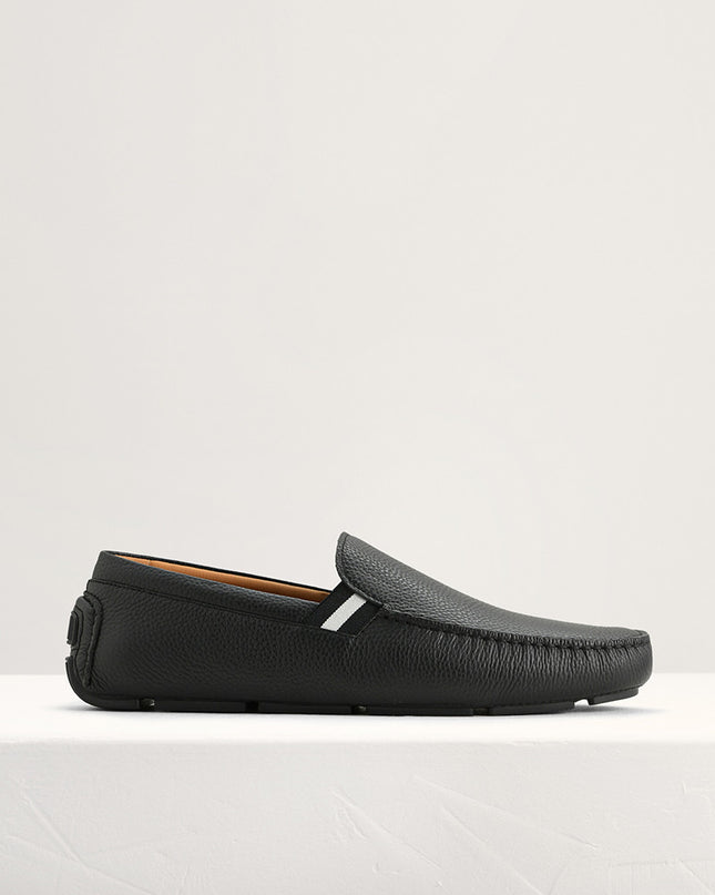Embossed Leather Moccasins