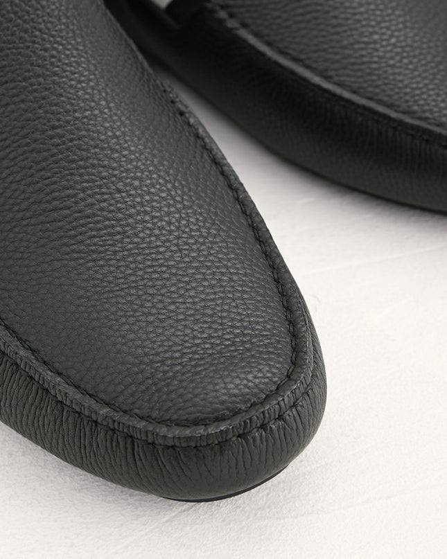 Embossed Leather Moccasins