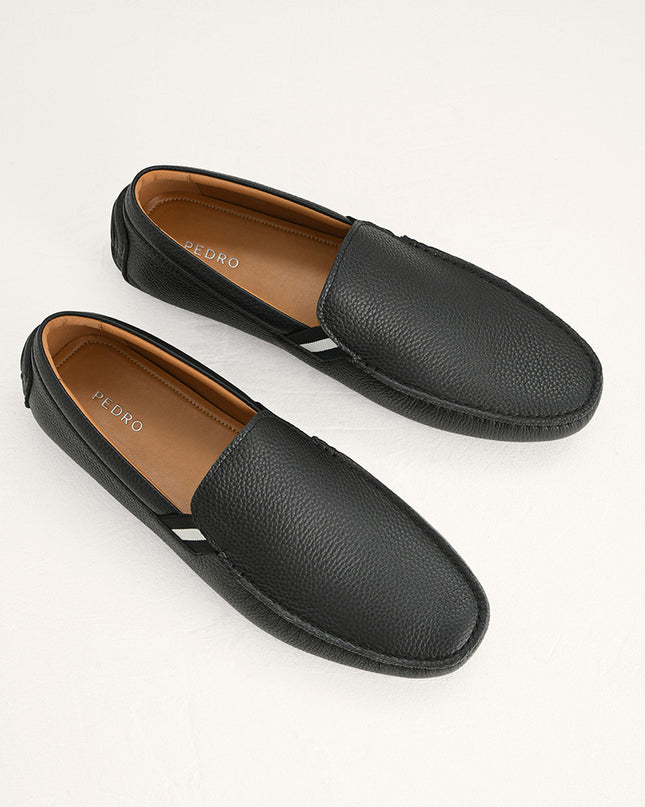 Embossed Leather Moccasins