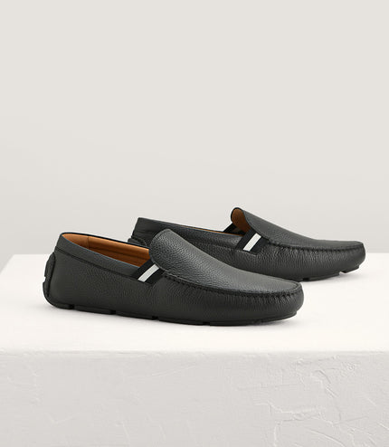 Embossed Leather Moccasins