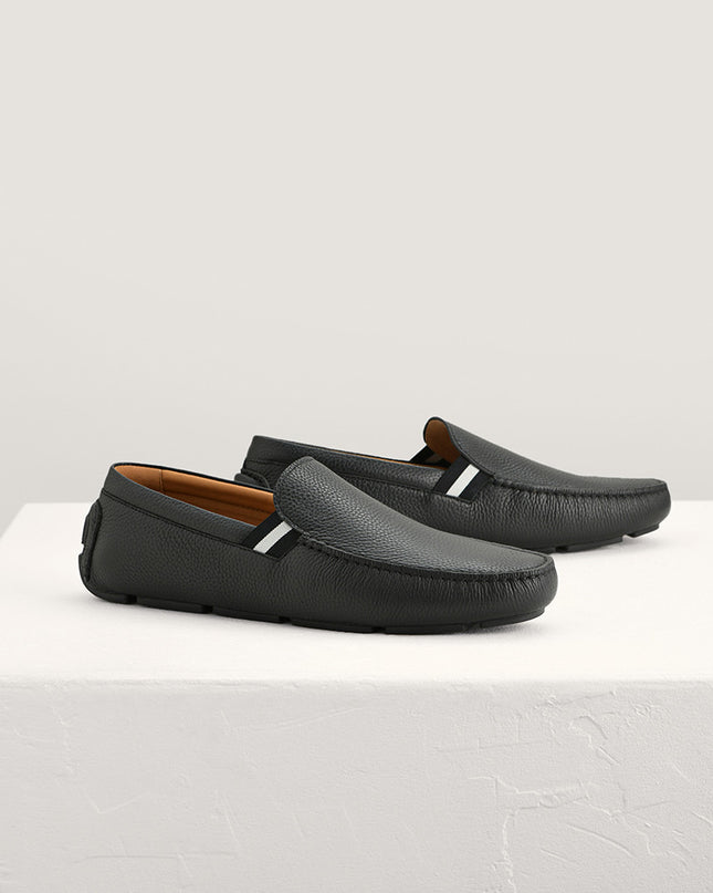 Embossed Leather Moccasins