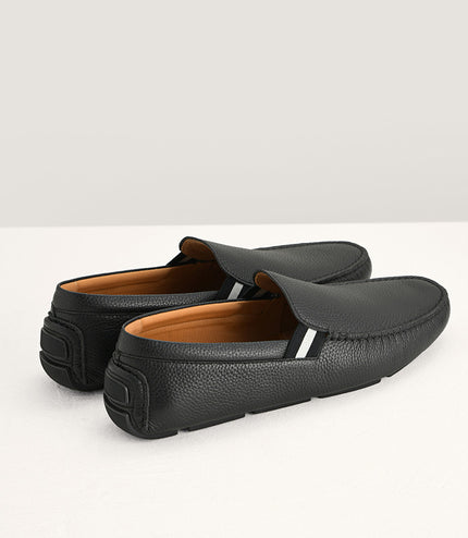 Embossed Leather Moccasins