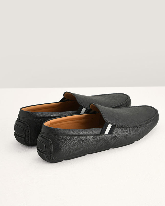 Embossed Leather Moccasins