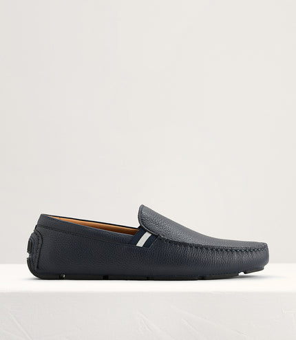 Embossed Leather Moccasins