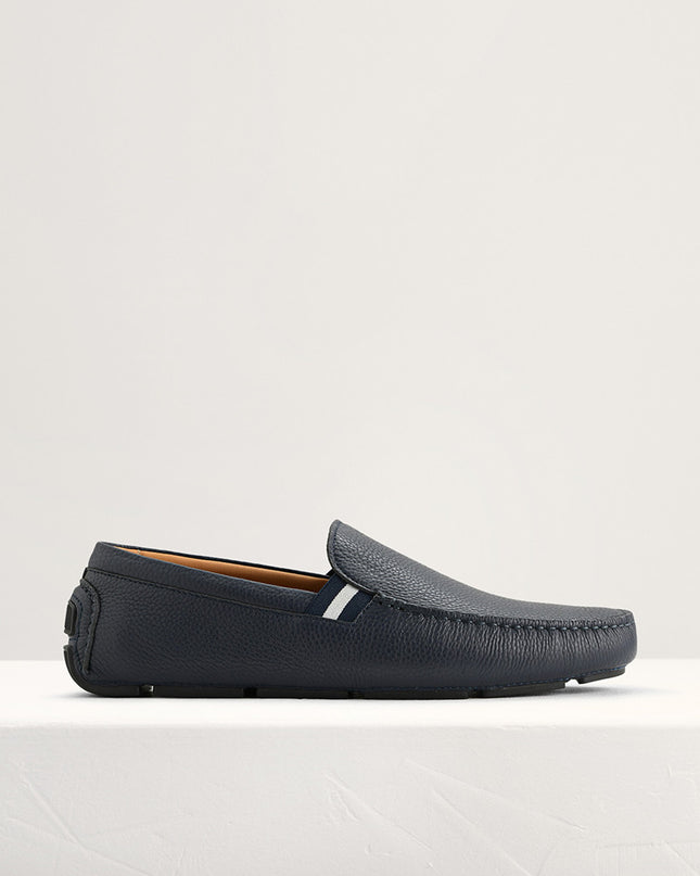 Embossed Leather Moccasins