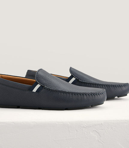 Embossed Leather Moccasins