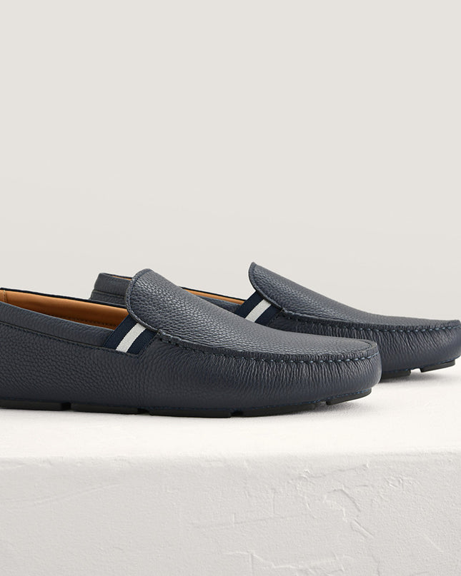 Embossed Leather Moccasins