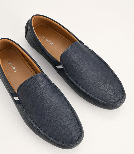 Embossed Leather Moccasins