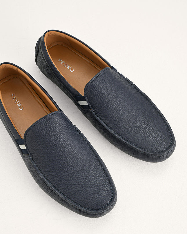 Embossed Leather Moccasins