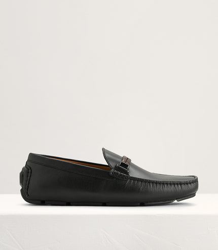 Embossed Leather Moccasins