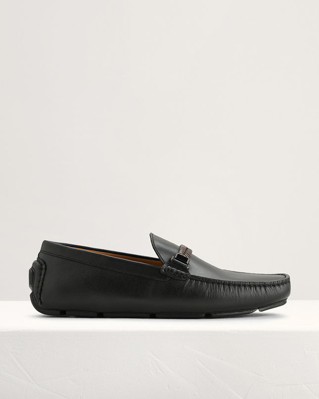Embossed Leather Moccasins
