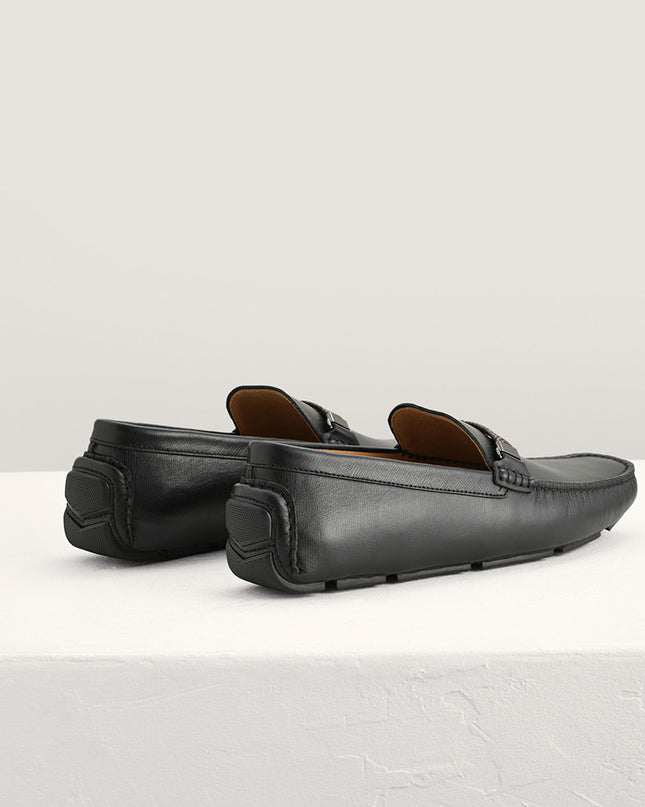 Embossed Leather Moccasins