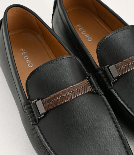 Embossed Leather Moccasins