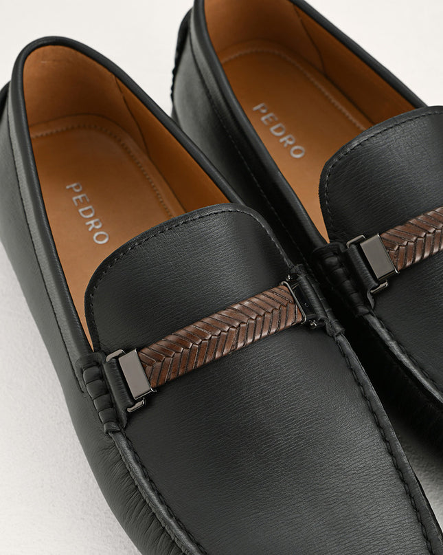Embossed Leather Moccasins