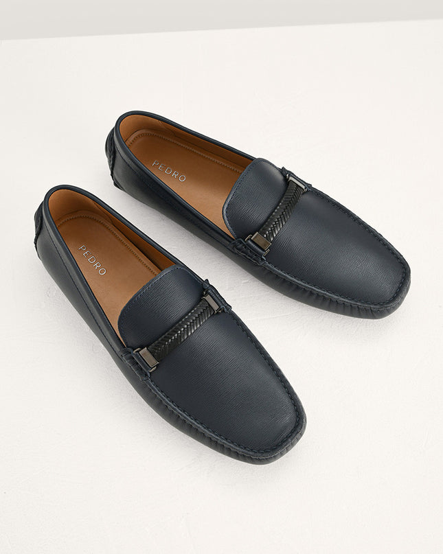 Embossed Leather Moccasins