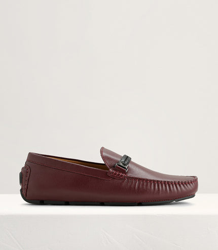 Embossed Leather Moccasins