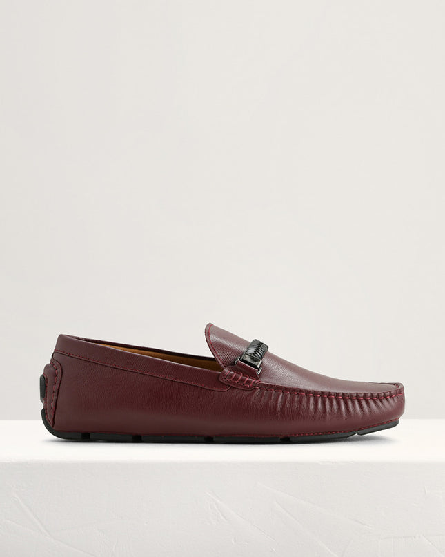 Embossed Leather Moccasins