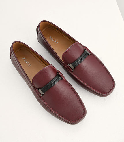 Embossed Leather Moccasins