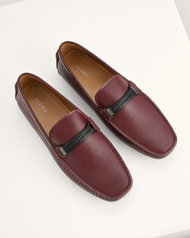 Embossed Leather Moccasins