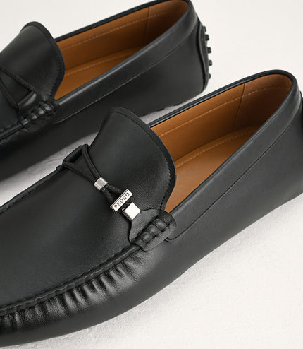 Leather Moccasins with Rope Detailing