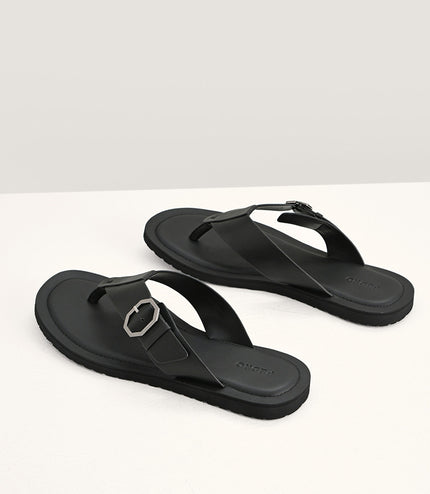 Thong Sandals with Octagon Hardware