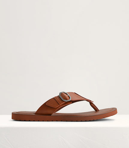 Thong Sandals with Octagon Hardware