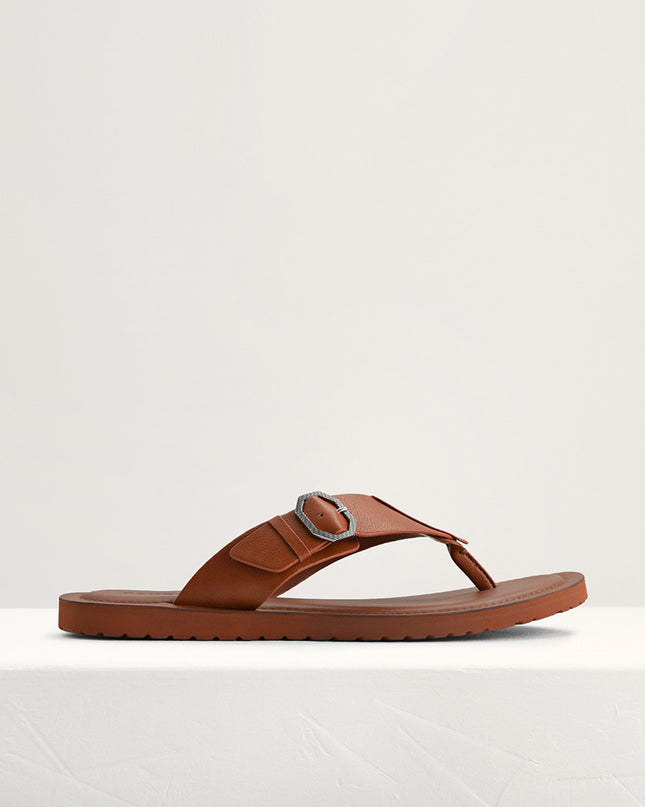 Thong Sandals with Octagon Hardware