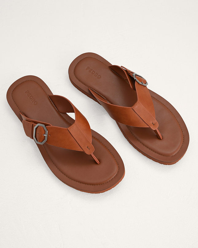 Thong Sandals with Octagon Hardware