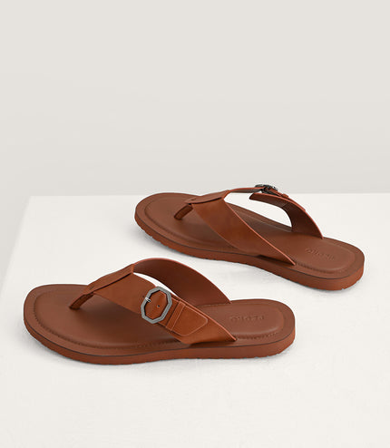 Thong Sandals with Octagon Hardware