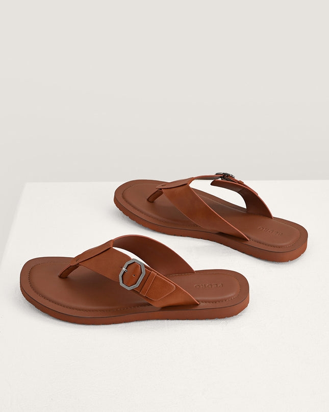 Thong Sandals with Octagon Hardware