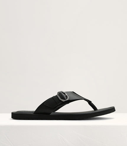 Thong Sandals with Octagon Hardware