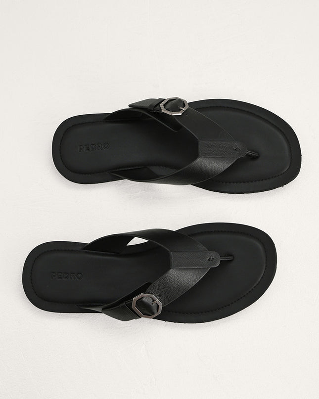 Thong Sandals with Octagon Hardware