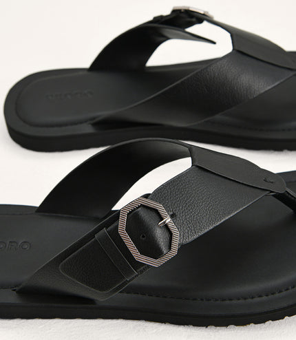 Thong Sandals with Octagon Hardware