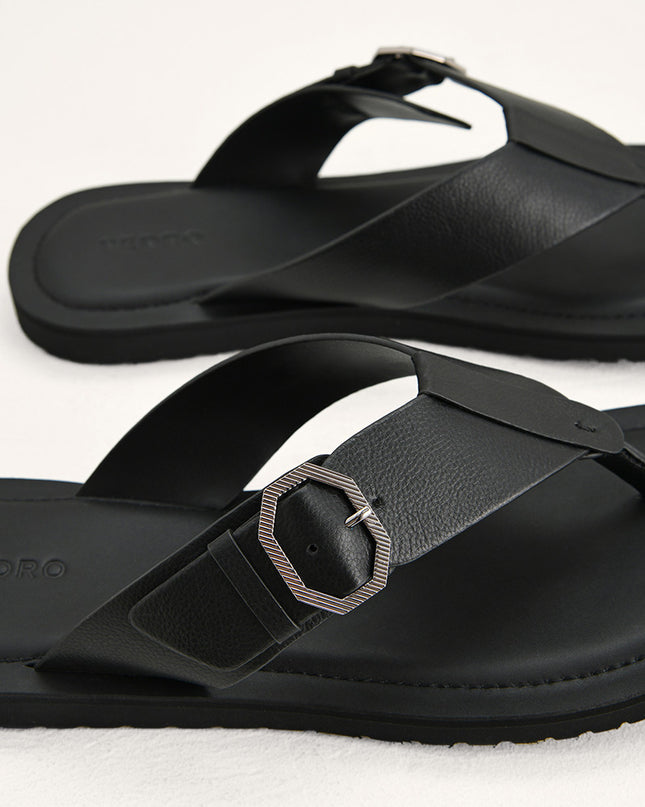 Thong Sandals with Octagon Hardware