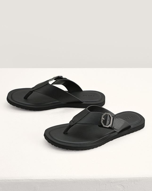 Thong Sandals with Octagon Hardware