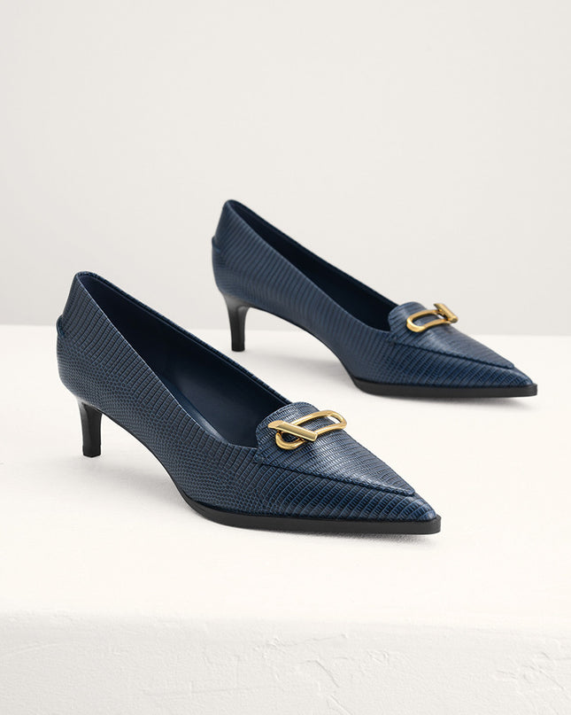 Two-Tone Leather Pumps