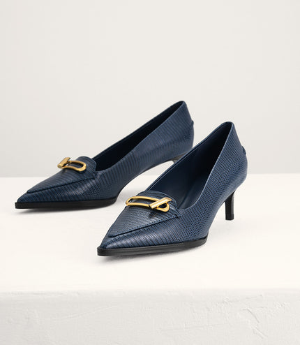 Two-Tone Leather Pumps