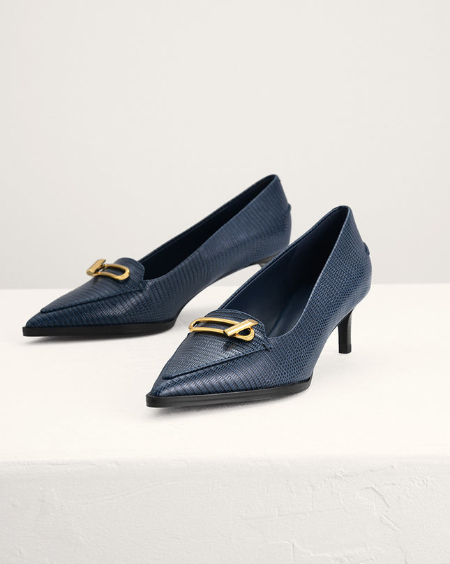 Two-Tone Leather Pumps